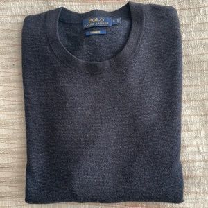 $395 RL cashmere crewneck navy